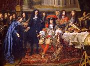 unknow artist Colbert Presenting the Members of the Royal Academy of Sciences to Louis XIV in 1667 china oil painting reproduction